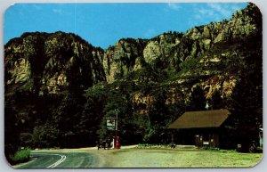 Vtg Arizona AZ Junipine Cabins Mobilgas Pegasus Sign Gas Pump View Postcard