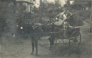 PHOTO CARD DONKEY HITCH PHOTOGRAPHER J.FILLION IN LISIEUX