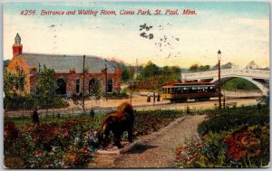 1911 Entrance and Waiting Room Como Park St. Paul Minnesota MN Posted Postcard