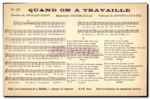 Old Postcard When we work Briollet Gerny Victor Lejal Antonin Louis Del