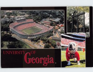 Postcard Sanford Stadium, The Arch and Uga University of Georgia USA