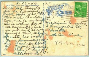 Christ Episcopal Church Dover DE Delaware Linen Postcard I5
