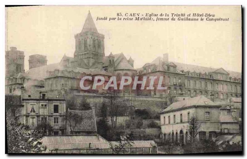 CPA Caen Eglise de la Trinite et Hotel Dieu 