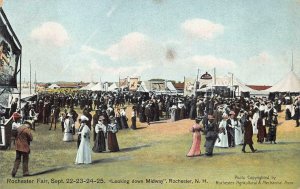 ROCHESTER FAIR MIDWAY ROCHESTER NEW HAMPSHIRE POSTCARD (c. 1910)