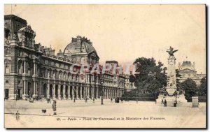 Paris Old Postcard Place du Carrousel and the Ministry of Finance