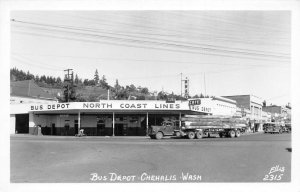 Chehalis Washington North Coast Lines Bus Depot Real Photo Postcard AA84053