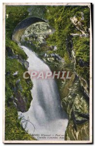 Postcard Old Bridge On Gimel Waterfalls and Premiere fall