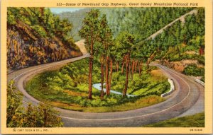 Postcard Great Smoky Mountains  - New Found Gap Highway