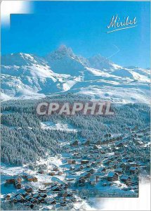 Postcard Modern Meribel Savoie (2700m alt 1600) Station and Trails in Fond To...