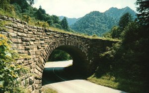 Vintage Postcard The Loop Overpass & Chimney Tops US Transmountain Highway TN