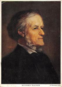 B99761 richard wagner painting postcard  herrmann composer  famous people