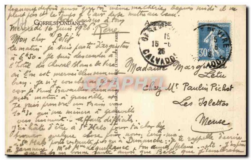 Vire - The Gate Church Clock Old Postcard