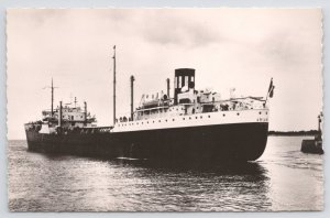 Real Photo Postcard~M/S Ariane Steam Ship~Auxiliary Navigation Company~RPPC