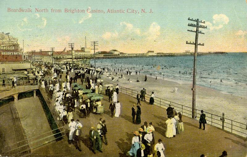 NJ - Atlantic City. Boardwalk and Beach