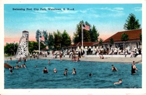 Watertown, South Dakota - The Swimming Pool at the City Park - c1930