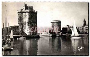 Old Postcard La Rochelle Towers and L & # 39Entree Port