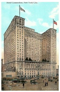 Hotel Commodore Vintage Postcard A-77872 at 42nd & 43rd St.
