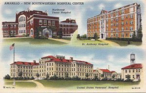 Postcard Amarillo TX New Southwestern Hospital Center