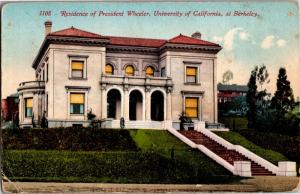 Residence of President Wheeler, University of CA Berkeley Vintage Postcard O07