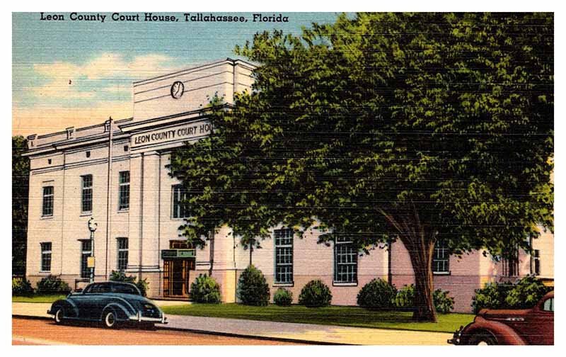 Postcard COURT HOUSE SCENE Tallahassee Florida FL AS6067