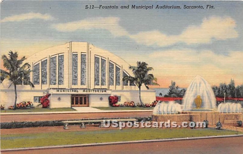 Fountain & Municipal Auditorium - Sarasota, Florida FL