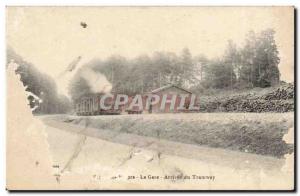 The brush - Train Arrival Tramway - Old Postcard