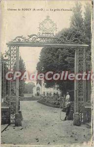 Postcard Old Castle Soucy (S and O) the main gate