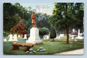 Soldiers Monument Bellows Falls Vermont VT 1910 DB Postcard P13