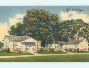 Unused Linen CHANDLER COURT MOTEL Pensacola Florida FL u7591-13