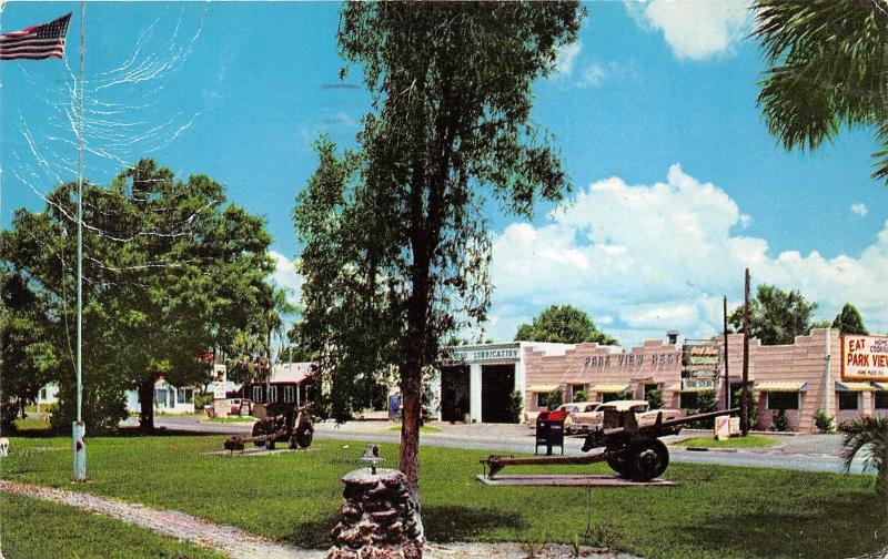 St Cloud Forida~Veterans Memorial Park~Artillery Guns~Fountain~Restaurant~1859