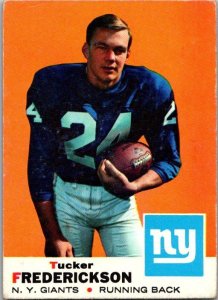 1969 Topps Football Card Tucker Frederickson New York Giants sk5525