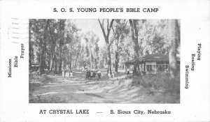 Nebraska NE  SOS~Sowers Of Seed Fellowship BIBLE CAMP~Crystal Lake 1945 Postcard