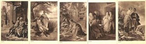 Set of 5 Postcards Scenes from epic poem, an idyll Goethe's Hermann and Dorothea 