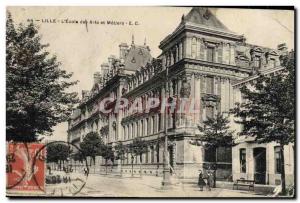 Old Postcard The Lille School of Arts and Trades