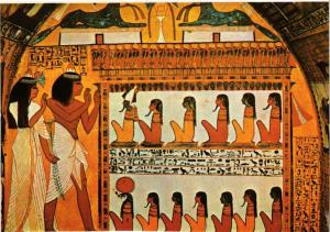 CPM EGYPTE Tomb of Noble Sen-nedjem. The deceased adoring three genii (344138)