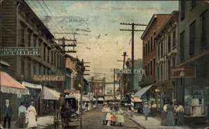 New Brunswick New Jersey NJ Church Street Scene Little Girls c1910 Postcard