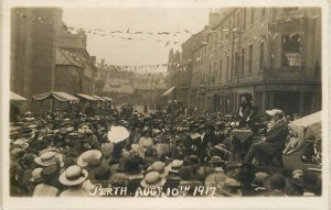 Australia Perth August 10th 1917 meeting election? photo postcard