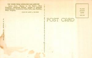 BECKLEY, WV West Virginia  CLIFFSIDE AMPHITHEATER  Night Performance  Postcard