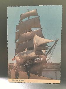 Postscard The Star of India, oldest Merchant Vessel afloat.   Z7