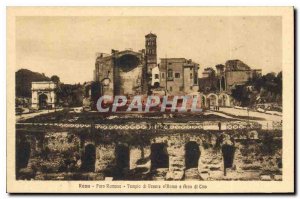 Postcard Old Roma Foro Romano Templo di Vinere s'Roma e Arco