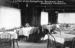 Brookdale California Brookdale Hotel Dining Room Antique Postcard J75719