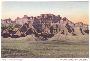 South Dakota Wall Ancient Architecture The Badlands National Monument