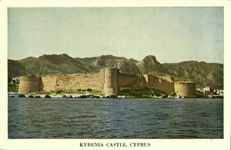 cyprus, KYRENIA, Castle View from the Water (1950s) Postcard