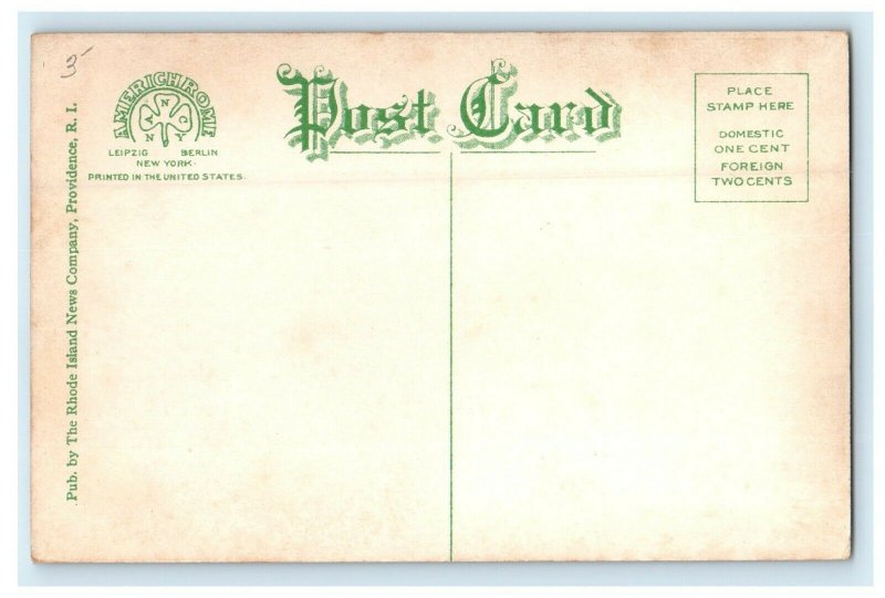 1909 Wilcox Park, Westerly, Rhode Island RI Antique Unposted Postcard