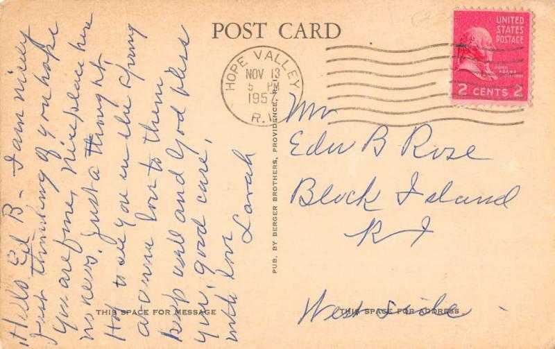 Wyoming Rhode Island Wood River Six Principle Church Antique Postcard K18027