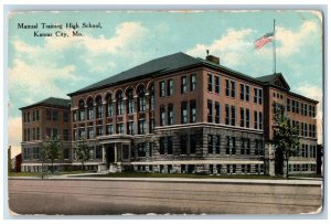 Kansas City Missouri Postcard Manual Training High School 1912 Vintage Antique