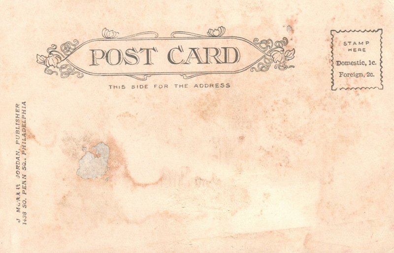 Vintage Postcard 1900's City Hall Philadelphia Pennsylvania PA Pub Murray Jordan