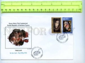 409990 Turkish Northern Cyprus 2003 year First Day COVER painting