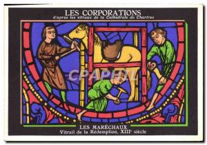 Old Postcard The Corporate D & # 39Apres The Stained De La Cathedrale De Char...