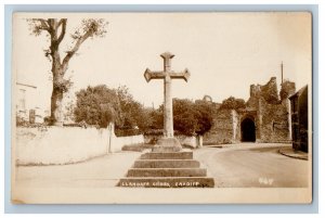 c1920's LLandaff Cross Cardiff Wales RPPC Photo Unposted Vintage Postcard 